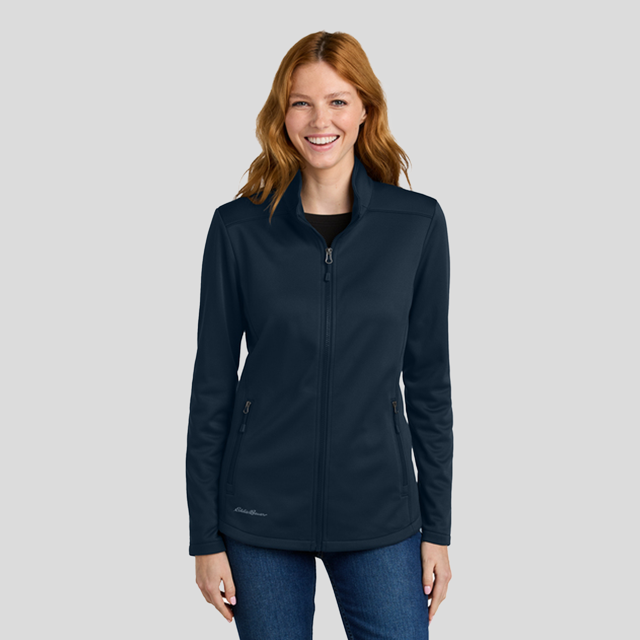 Womenβs Smooth Mid Layer Fleece Full-Zip | River Blue Navy