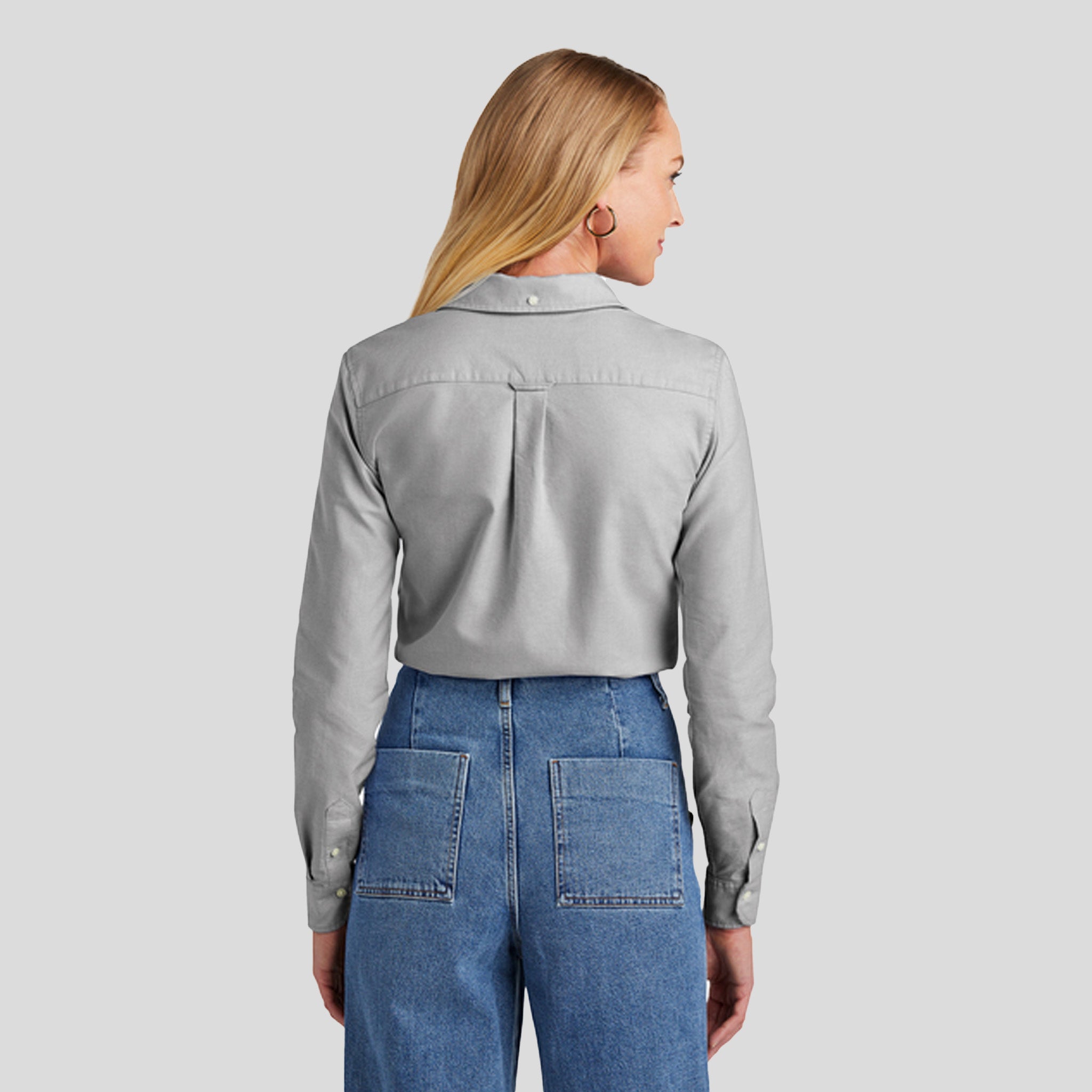 Womenβs Casual Oxford Cloth Shirt | Windsor Grey