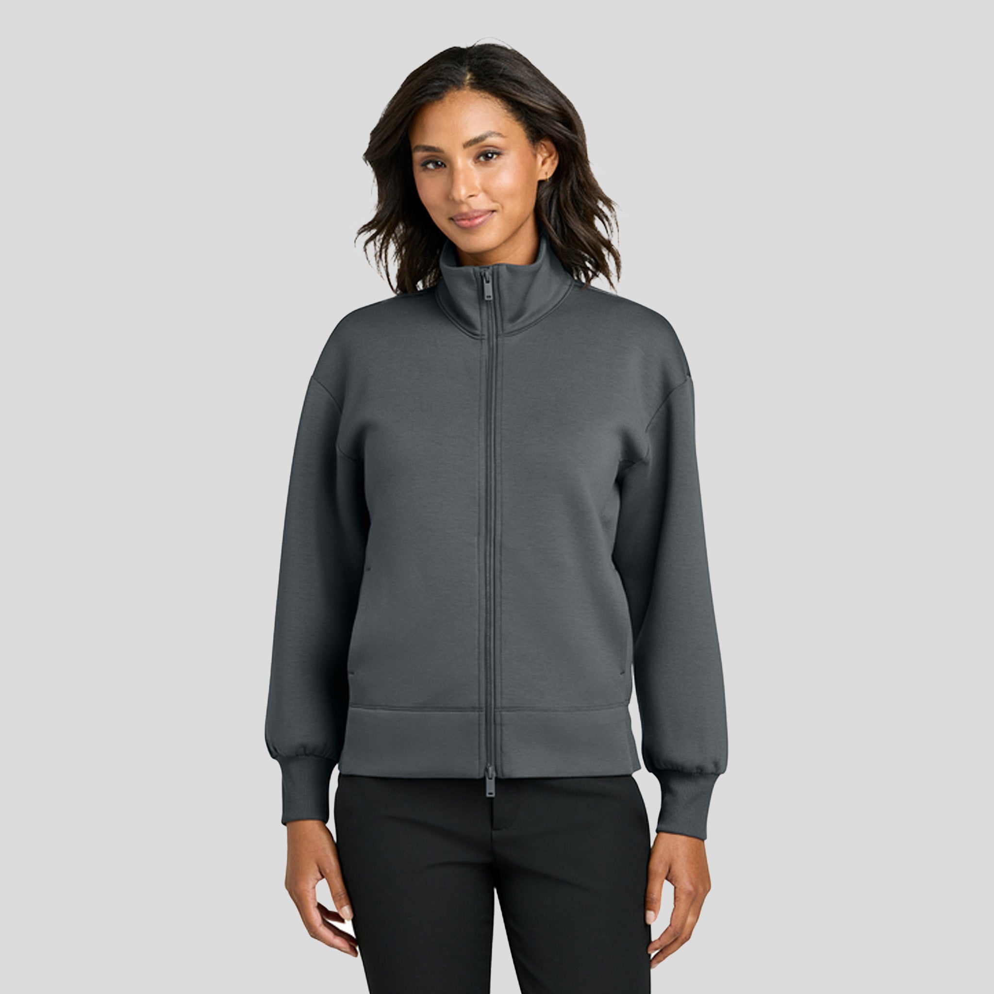 Womenβs Soft Spacer Full-Zip | Storm Grey