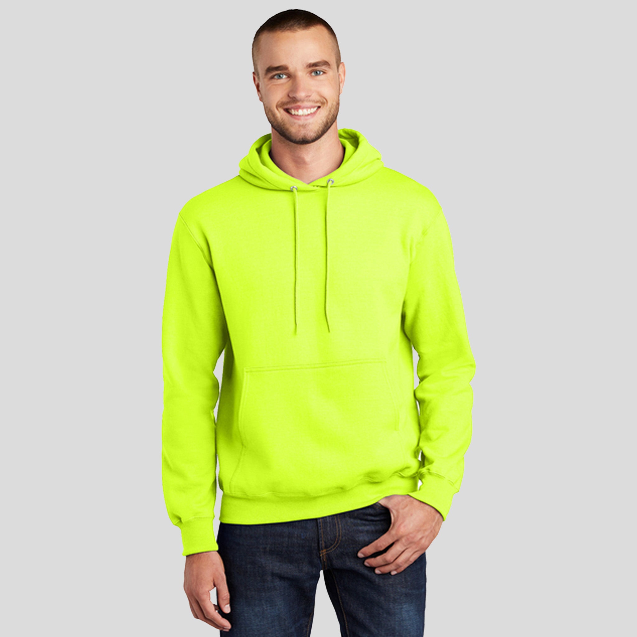 Core Fleece Pullover Hooded Sweatshirt | Safety Green