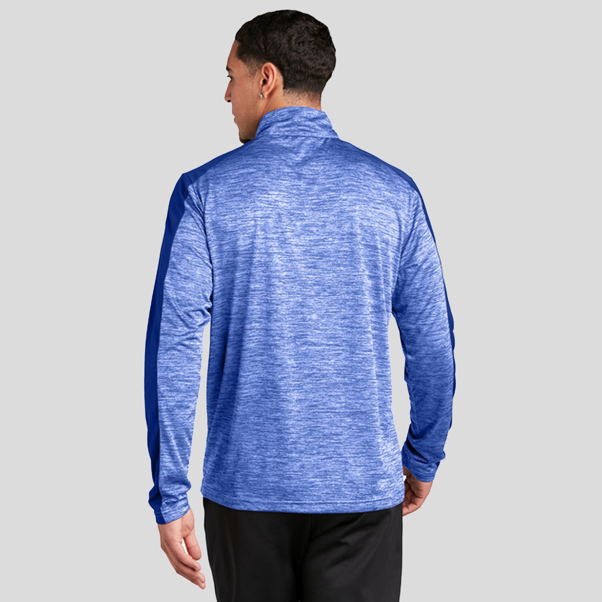 PosiChargeยฎ Electric Heather Colorblock 1/4-Zip Pullover | True Royal Electric/True Royal