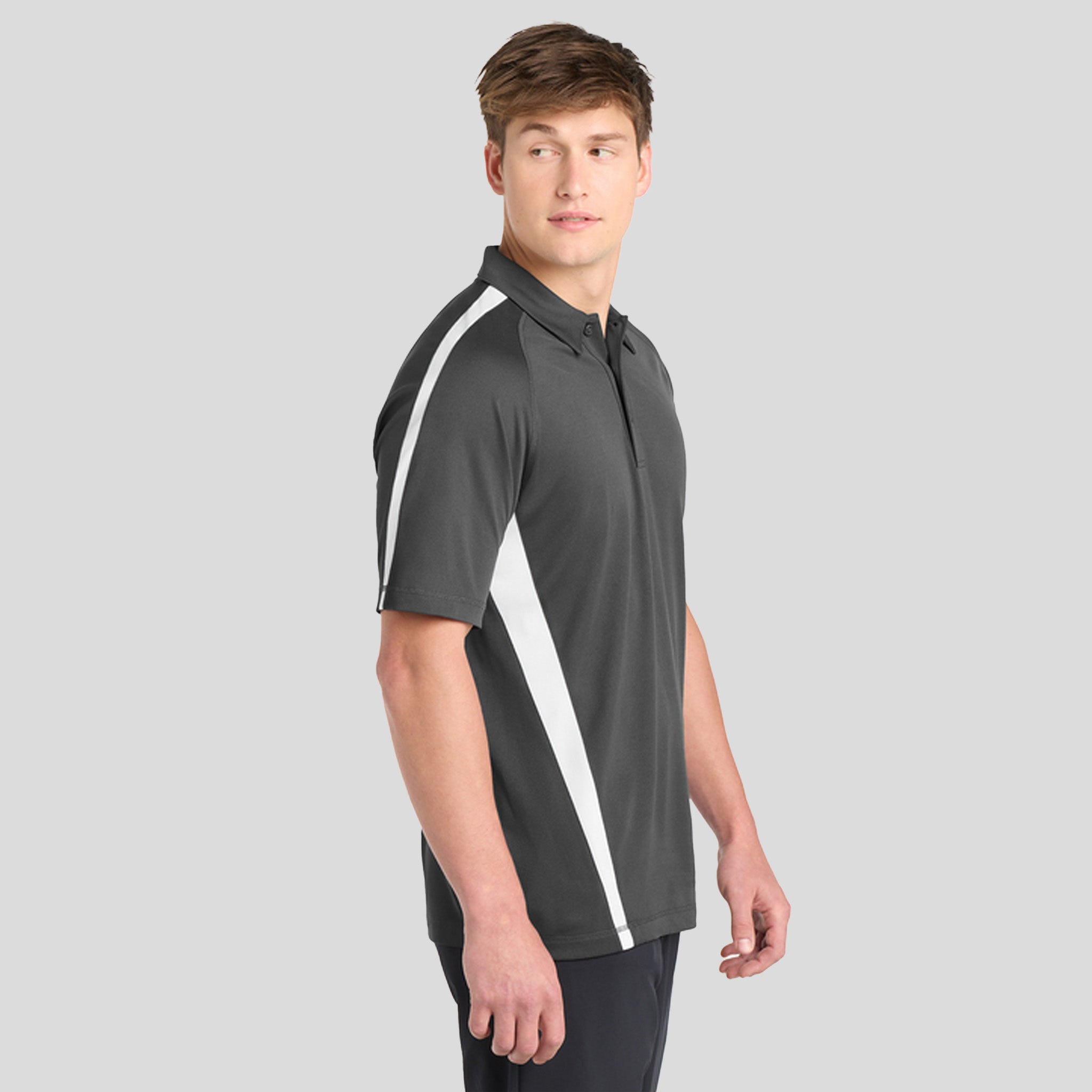 PosiChargeยฎ Micro-Mesh Colorblock Polo | Grey/White