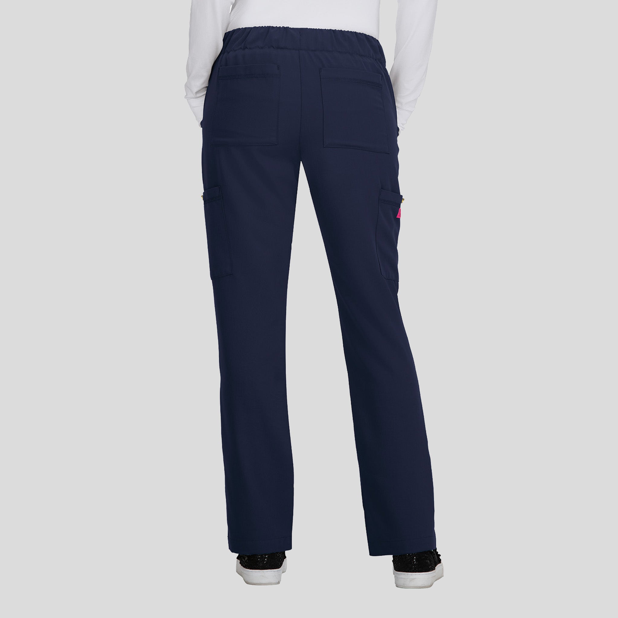 Betsey Johnson Buttercup Women's 6-Pocket Slim Fit Scrub Pants | Navy