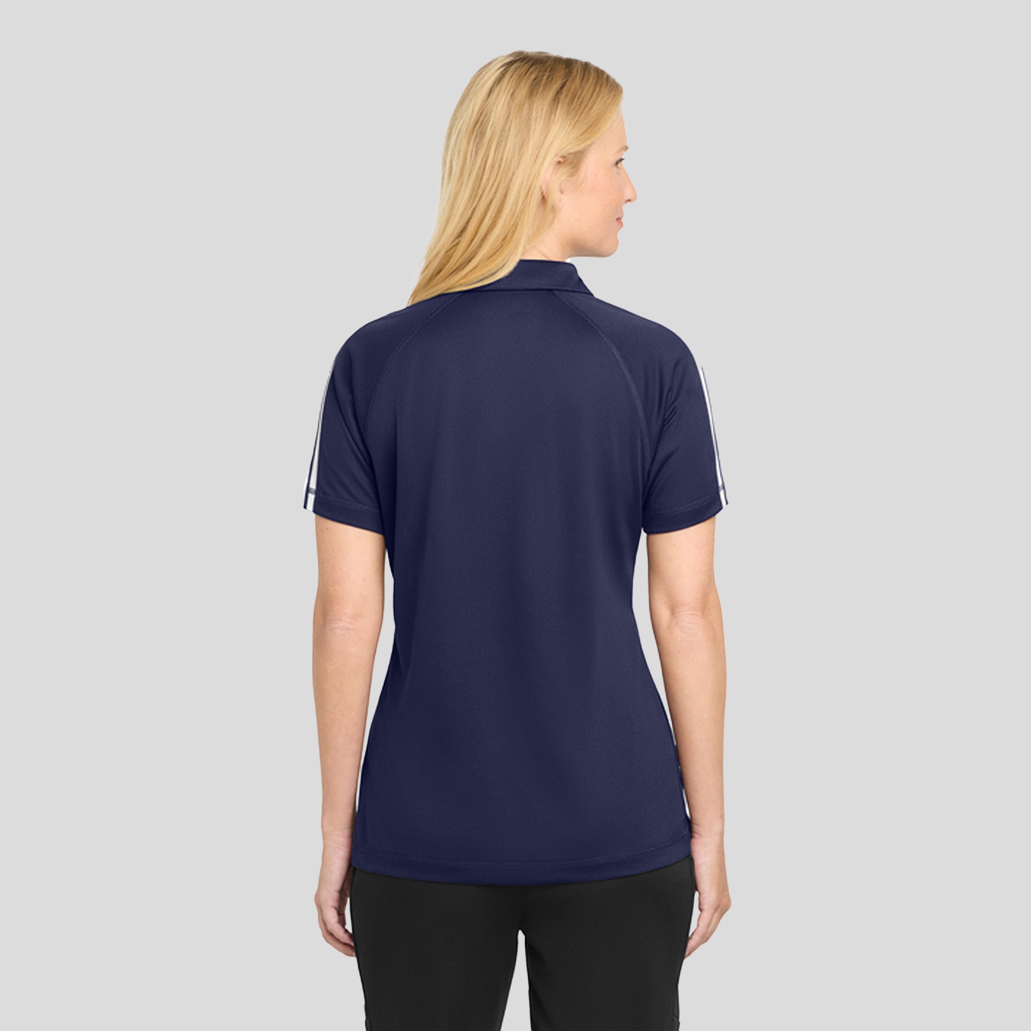 Women's PosiCharge® Micro-Mesh Colorblock Polo | Navy/White