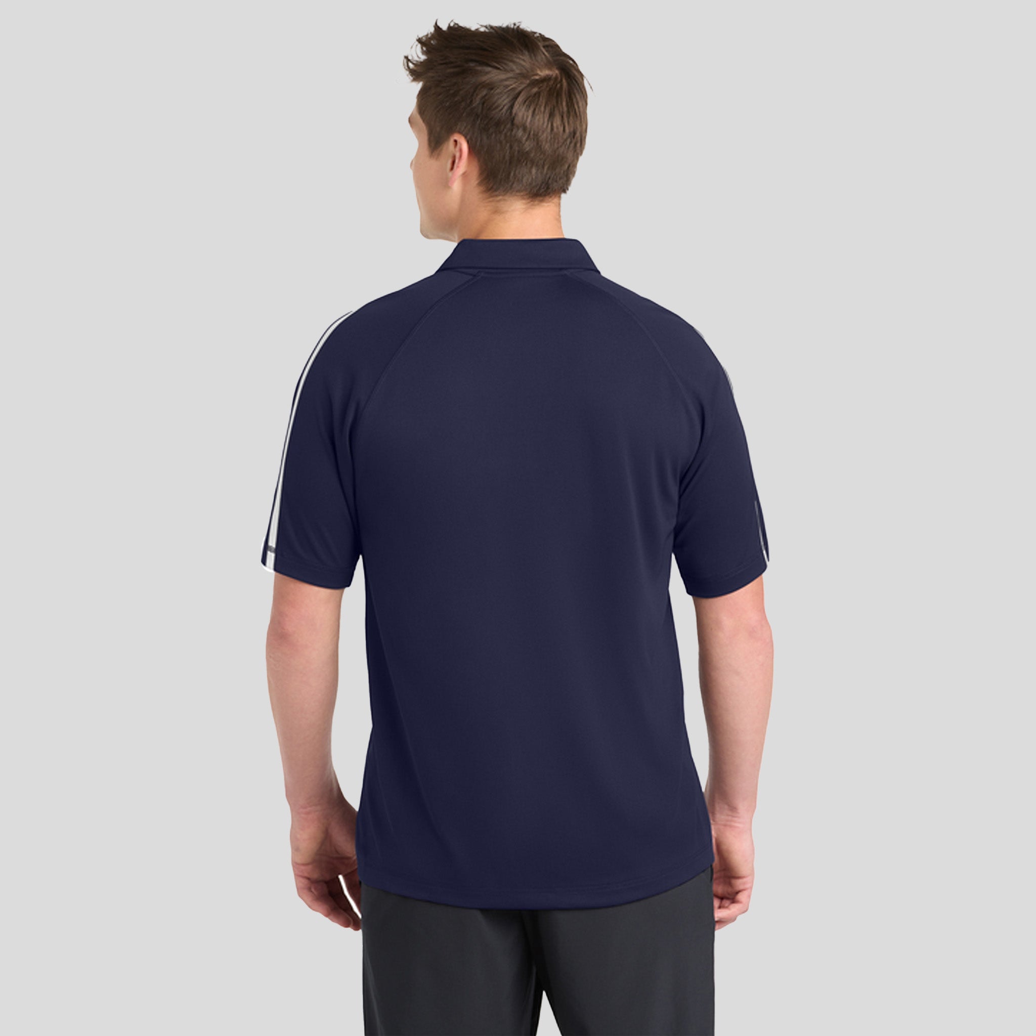 PosiCharge® Micro-Mesh Colorblock Polo | Navy/White